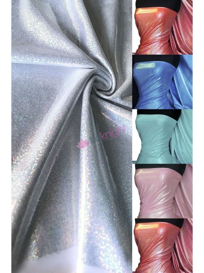 Mystique Hologram Foil Nylon Lycra 4 Way Stretch Fabric- Q781