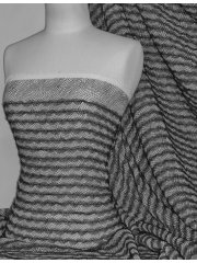Net Strip Embroidery Chiffon Soft Touch- Black PCH22 BKIV