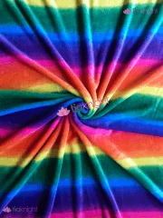 NEW Cuddle Plush Fleece Soft Washable Fabric- Rainbow SQ658 MLT