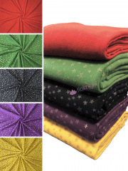 NEW Polar Fleece Anti Pill Washable Soft Fabric- Subtle Foil Stars- SQ526
