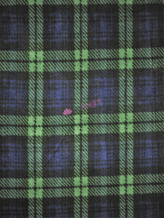 NEW Polar Fleece Anti Pill Washable Soft Fabric- Tartan Dark Navy & Green Q1406 DNYGRN