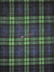 NEW Polar Fleece Anti Pill Washable Soft Fabric- Tartan Dark Navy & Green Q1406 DNYGRN