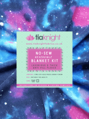 No-Sew DIY Double-Sided Insulating Fleece Blanket Kit- Galaxy