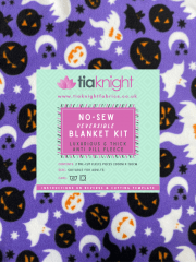 No-Sew DIY Double-Sided Insulating Fleece Halloween Blanket Kit- Halloween Night