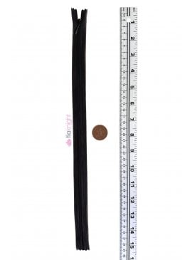 Nylon Zip 14" Inch Closed End Zipper- Black