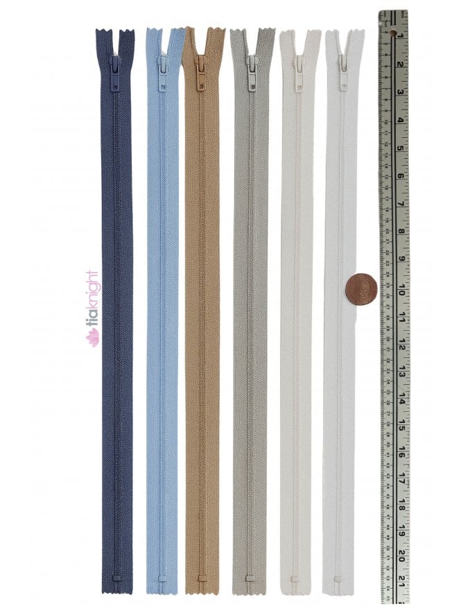 Nylon Zip 19.5" Inch Closed End Zipper