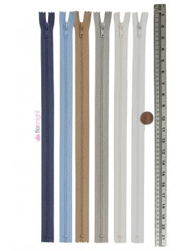 Nylon Zip 19.5" Inch Closed End Zipper