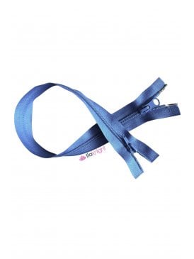 Nylon Zip 20.5" Inch Open End Zipper- Denim Blue
