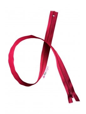 Nylon Zip 36" Inch Closed End Long Zipper- Red