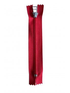 Nylon Zip 6" Inch Closed End Short Zipper- Red