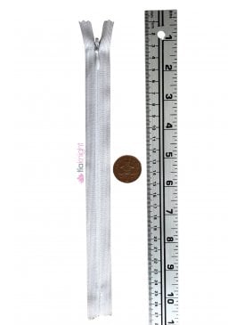 Nylon Zip 9" Inch Closed End Zipper- White