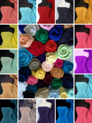 Offcuts/Remnants Joblot Assorted Lycra Bundle- Plain Silk/Soft Touch
