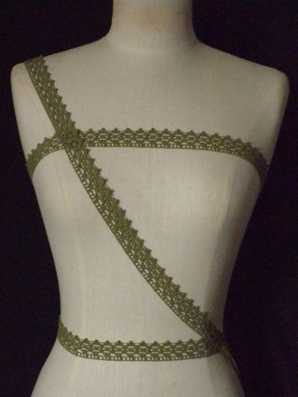 Olive Green Cotton Crochet Trim