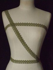 Olive Green Cotton Crochet Trim