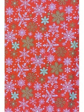 Organic 100% Cotton Poplin Non-Stretch Material- Christmas Prints