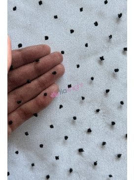 Organza Net Décor Dancewear Tissue Material- Black Dobby SQ875 BK