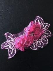 Organza Rose Flower Embellishment- Cerise EM134 CRS