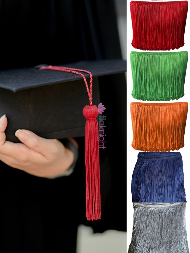 PACK 12" Long Tassel Fringe Non-Stretch Decor Trimming- TS50