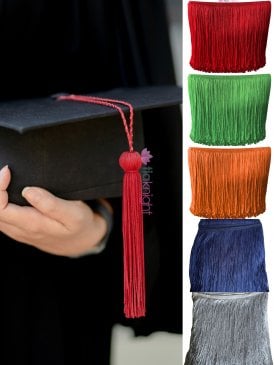 PACK 12" Long Tassel Fringe Non-Stretch Decor Trimming- TS50