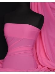Paris Mesh Non-Lycra 4 Way Stretch Light Jersey Fabric- Barbie Pink Q450 BBPN