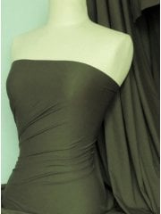 Paris Mesh Non-Lycra 4 Way Stretch Light Jersey Fabric- Khaki Q450 KH