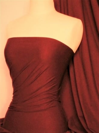 Paris Mesh Non-Lycra 4 Way Stretch Light Jersey Fabric- Maroon Q450 MRN
