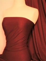 Paris Mesh Non-Lycra 4 Way Stretch Light Jersey Fabric- Maroon Q450 MRN