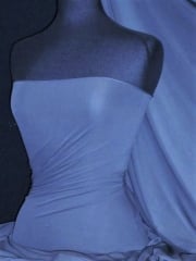 Paris Mesh Non-Lycra 4 Way Stretch Light Jersey Fabric- Mid Blue Q450 MDBL