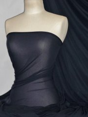 Paris Mesh Non-Lycra 4 Way Stretch Light Jersey Fabric- Midnight Navy Q450 MDNY