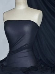 Paris Mesh Non-Lycra 4 Way Stretch Light Jersey Fabric- Navy Q450 NY
