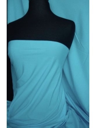 Paris Mesh Non-Lycra 4 Way Stretch Light Jersey Fabric- Turquoise Q450 TQ