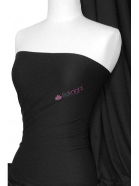 Paris Mesh Non-Lycra Stretch Sheen Light Jersey Fabric- Black Q450A BK