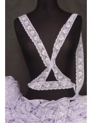 Pastel Purple Flower Design Lace Trimming
