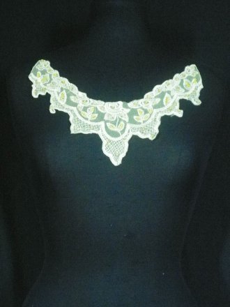 Pastel Yellow Sequin Net Neck Piece