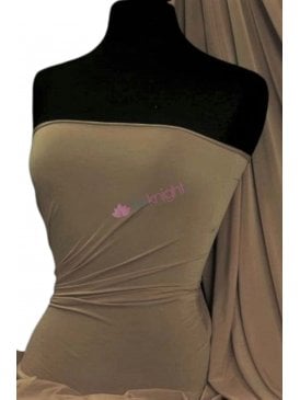 Peach Skin Soft Touch Drape Dress Stretch Fabric- Taupe PSK208 TPE