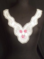 Pink/White Sequin Rose Net Neck Piece