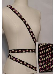 Pink Zig-Zag Sequin Design Trimming