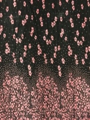  Pleated Stretch Maxi Dress Panel Fabric- Floral Rainfall Black/Pink SQ150 BKPN