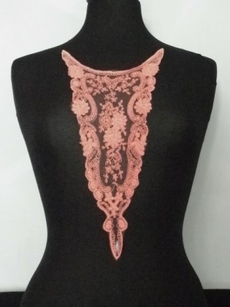 Plunging Neck Piece- Coral Pink EM131 PN
