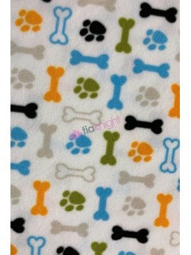 Polar Fleece Anti Pill Washable Soft Fabric- Bones & Paws SQ812