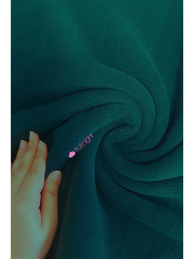 Polar Fleece Anti Pill Washable Soft Fabric- Bottle Green PF BTGR