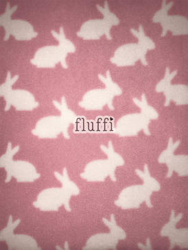 Polar Fleece Anti Pill Washable Soft Fabric- Bunnies Baby Pink/White SQ399 BPNWHT