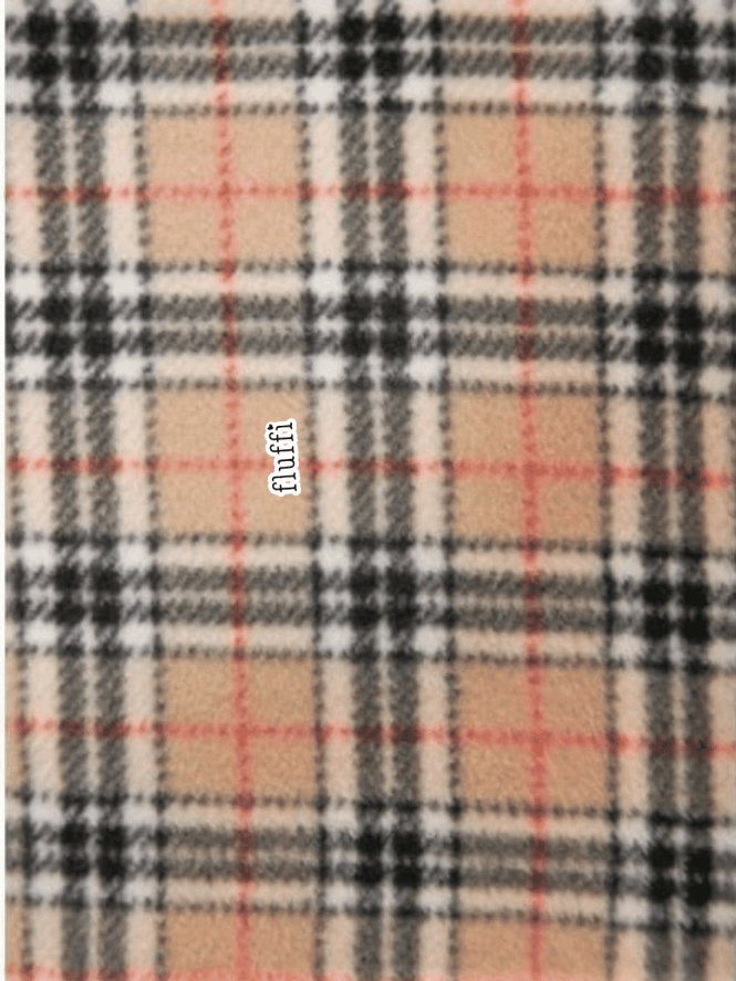 Polar Fleece Anti Pill Washable Soft Fabric- Classic Tartan Q1381 BGBK