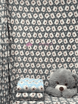 Polar Fleece Anti Pill Washable Soft Fabric- Cute Bears SQ813