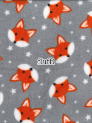 Polar Fleece Anti Pill Washable Soft Fabric- Foxy Stars SQ811