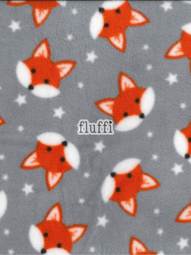 Polar Fleece Anti Pill Washable Soft Fabric- Foxy Stars SQ811