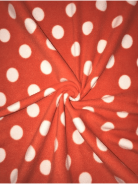 Polar Fleece Anti Pill Washable Soft Fabric- Giant Polka Dots SQ356