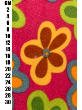 Polar Fleece Anti Pill Washable Soft Fabric- Groovy Blooms SQ1042