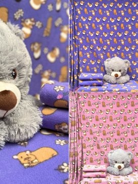 Polar Fleece Anti Pill Washable Soft Fabric- Guinea Pigs SQ801