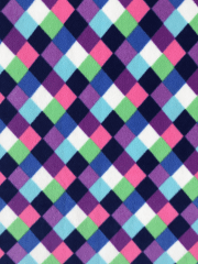 Polar Fleece Anti Pill Washable Soft Fabric- Harlequin Purple/Multi SQ428 PPLMLT
